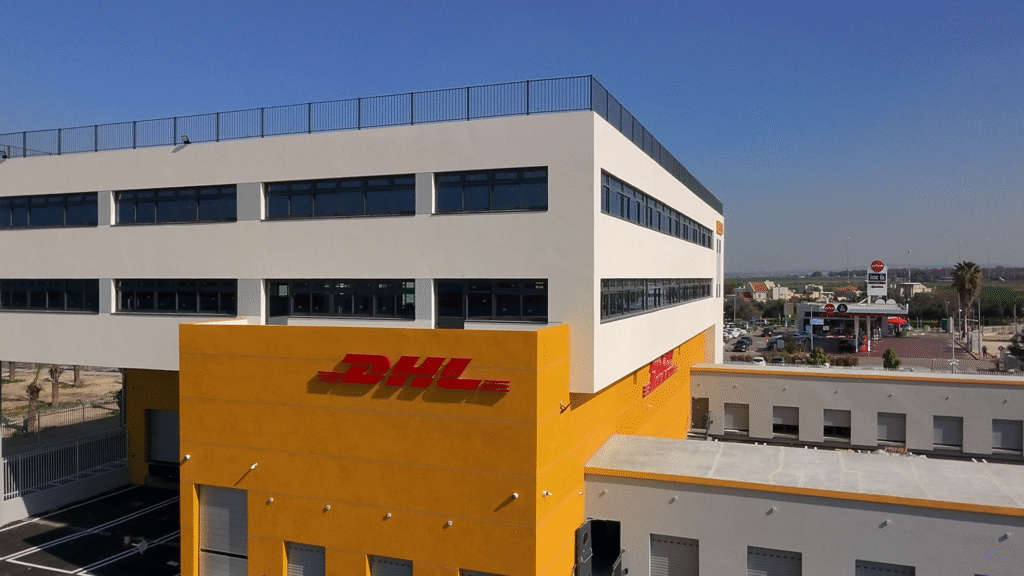 The DHL Southern Center building and forecourt
